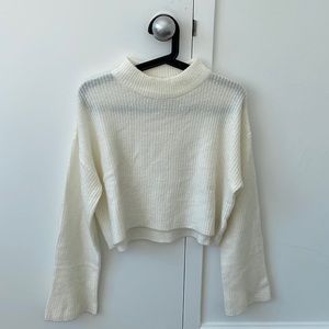 H&M flare sleeve crop sweater